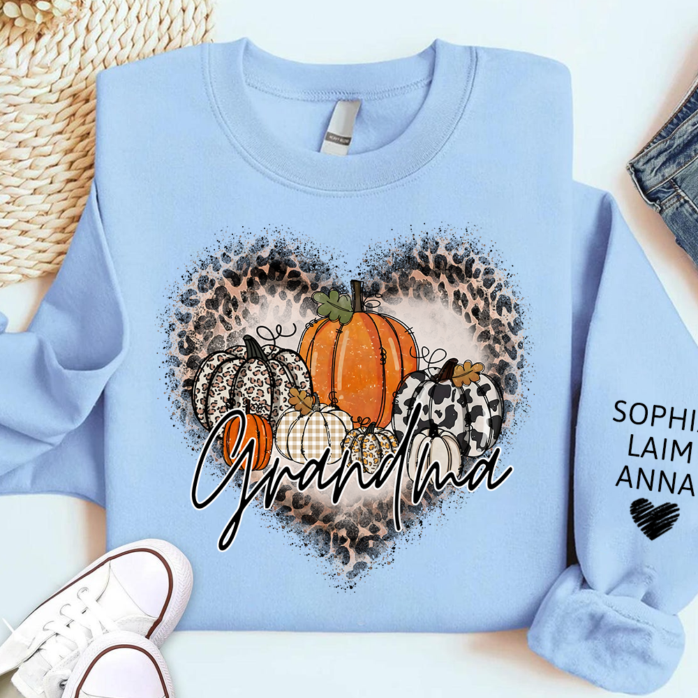 Mimi Leopard Print Autumn Sweatshirt, Gift for Grandma and Kids