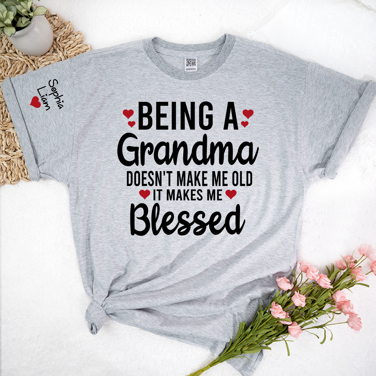 Being a Grandma Doesn't Make Me Old, It Makes Me Blessed T Shirt, Personalized Grandma Gift
