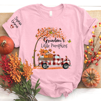 Grandma's Little Pumpkins And Kids Autumn T-Shirt