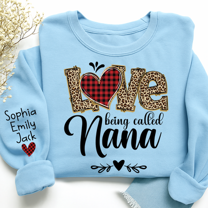 Personalized Love Being Called Mimi Sweatshirt, Gifts for Grandma, Custom Grandma and Grandchild Names