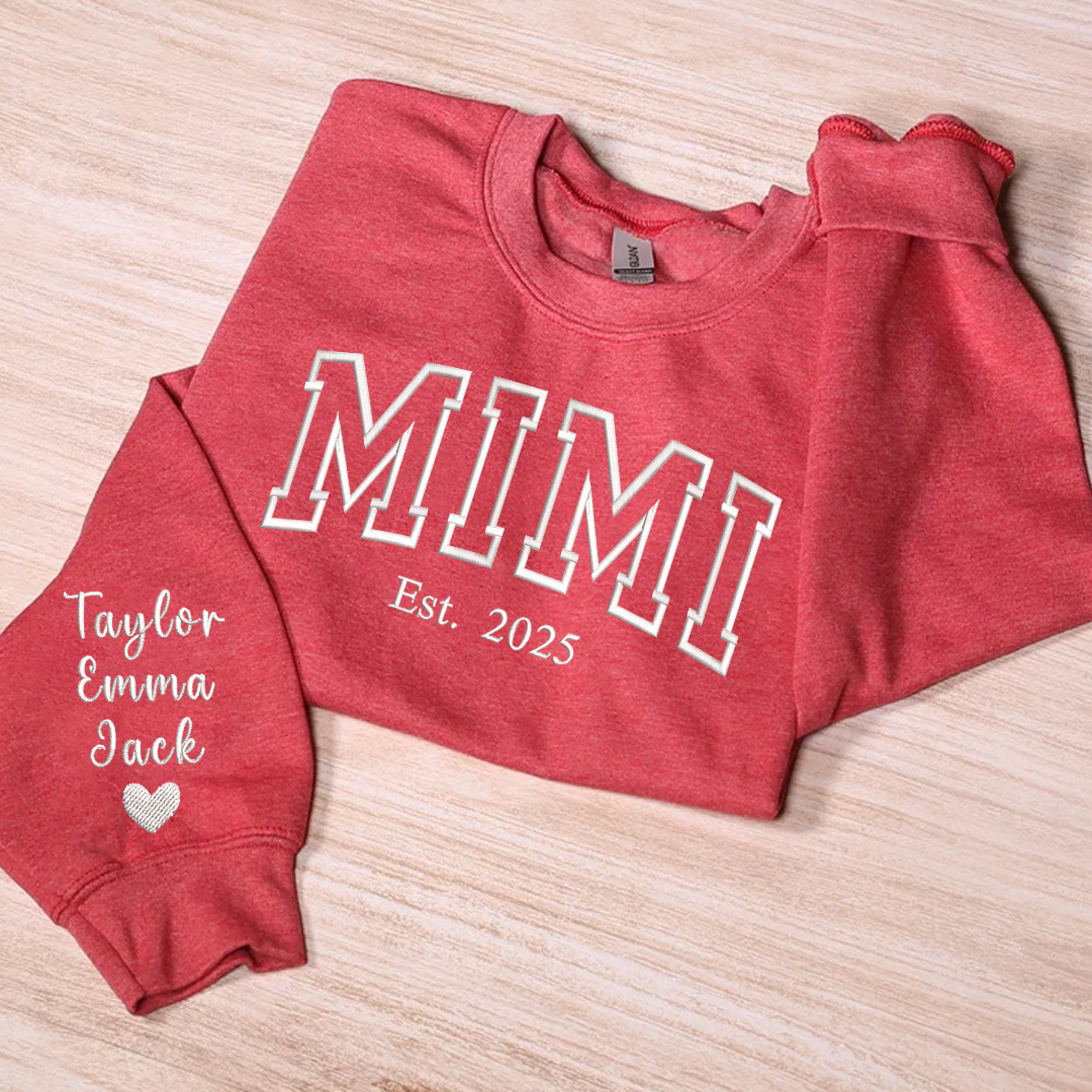 Mimi Est Embroidered And Grandkids Sweatshirt