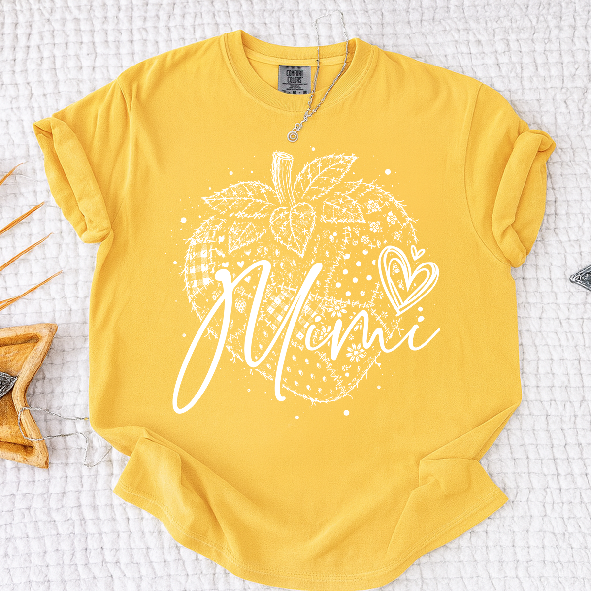 Comfort Colors® Custom Mimi Shirt with Fruit Design, Personalized Grandma or Mom Tee, Unique Name Graphic Shirt for Women