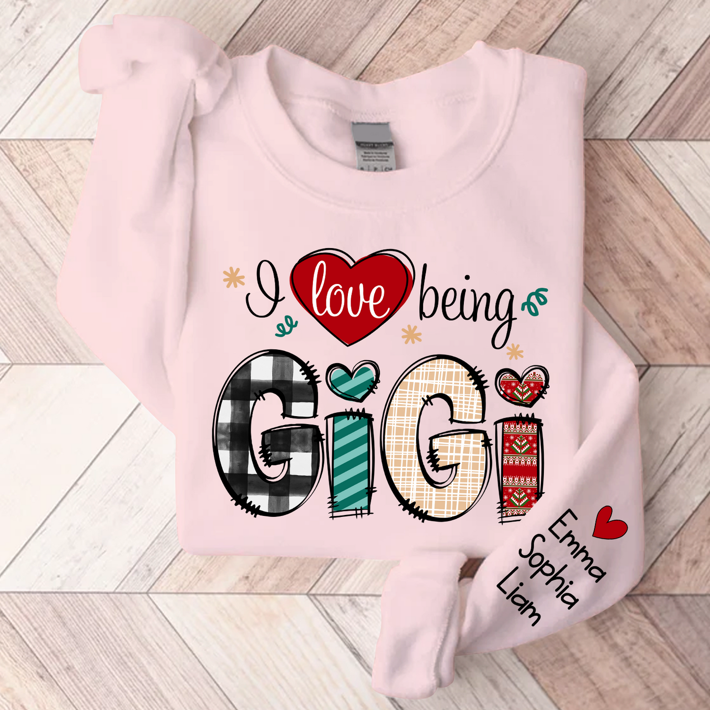 I Love Being Gigi Christmas With Kids, Grandma Gift TH Sweatshirt