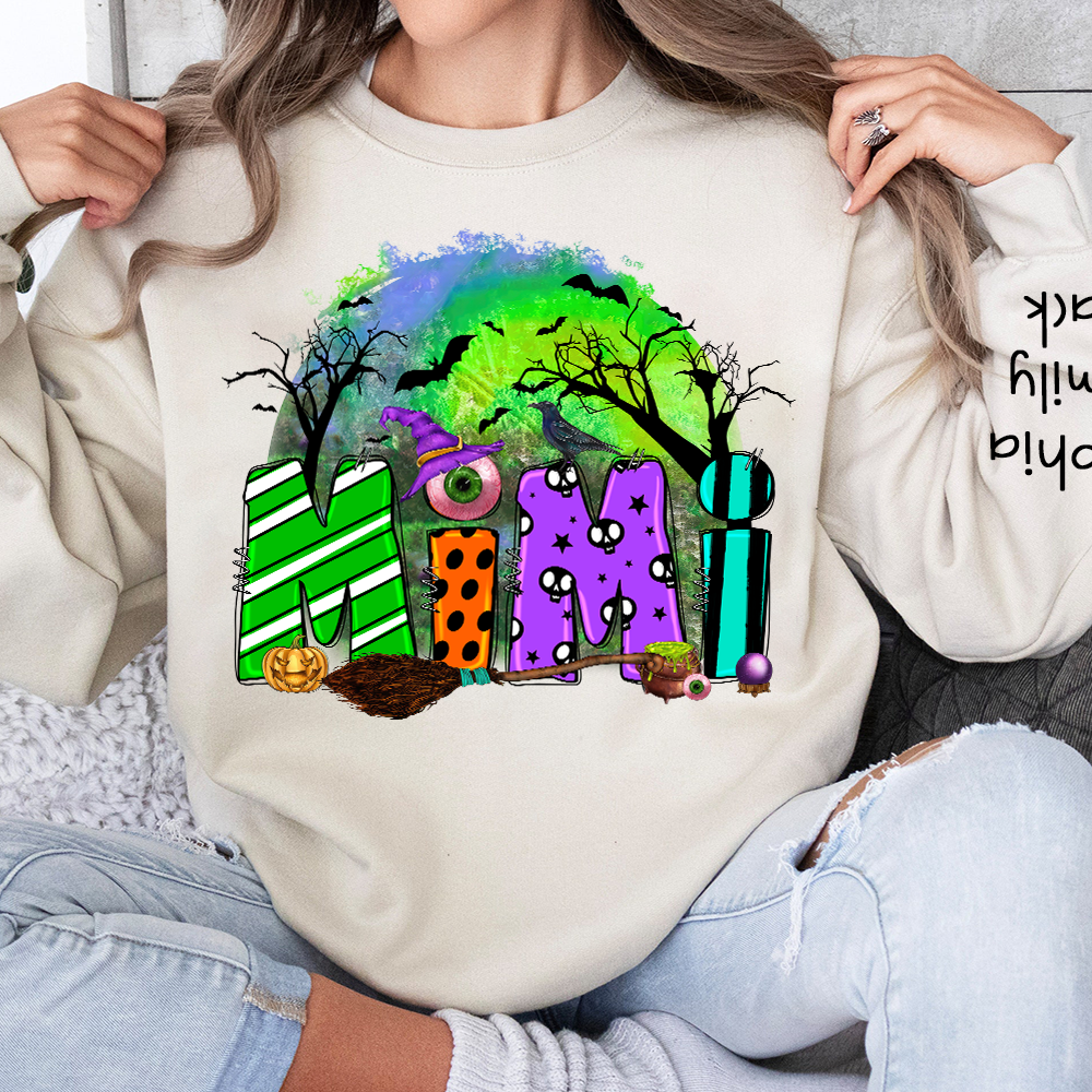 Personalized Halloween Grandma, Trick Or Treat , Custom Mimi And Kids Names