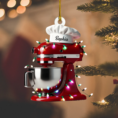 Personalized Mixer Ornament 2025 – Custom Name KitchenAid Mixer Christmas Ornament, Gift for Bakers & Chefs Ornament