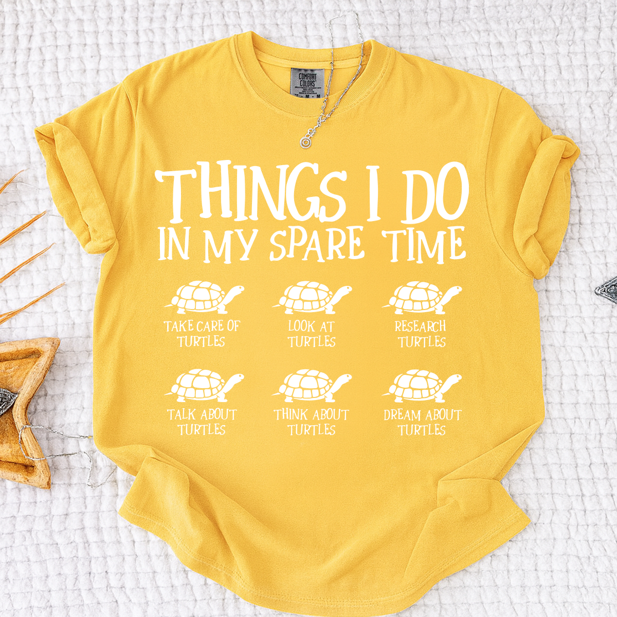 Comfort Colors® Funny Turtle Lover Shirt, Things I Do In My Spare Time Turtle Tee, Cute Tortoise Graphic T Shirt for Women Men, Turtle Owner Gift