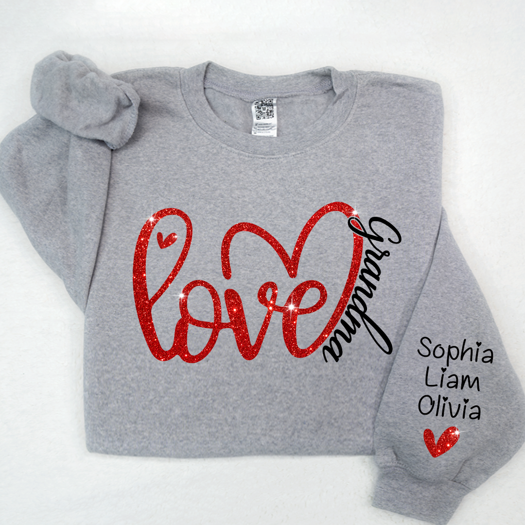 Valentine's Day Heart Love Grandma And Kids LTP01