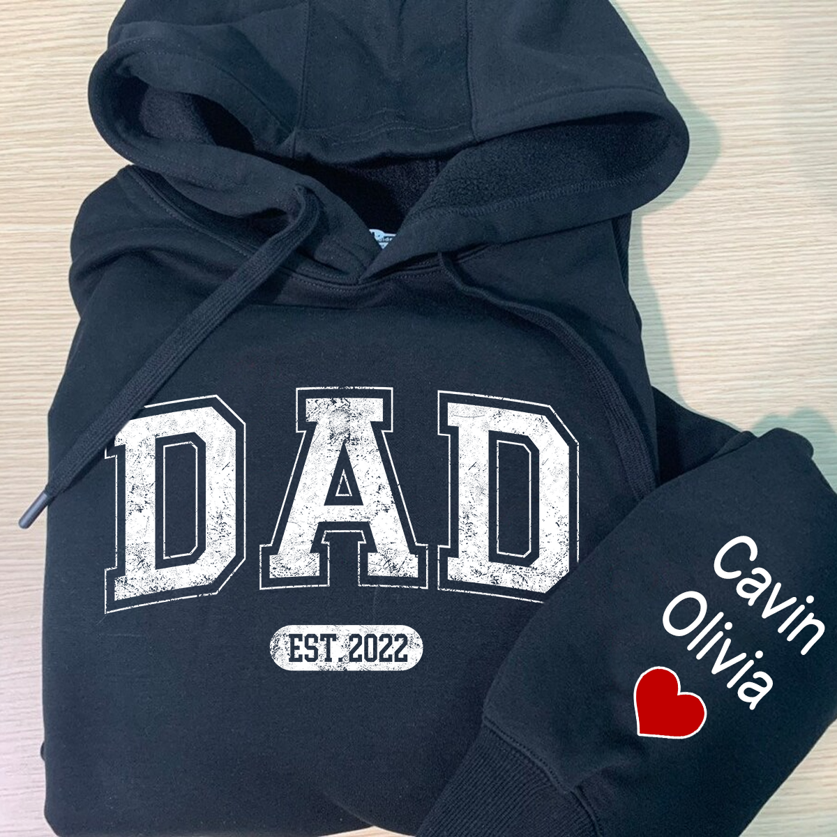 Personalized Dad Est With Kids Hoodie