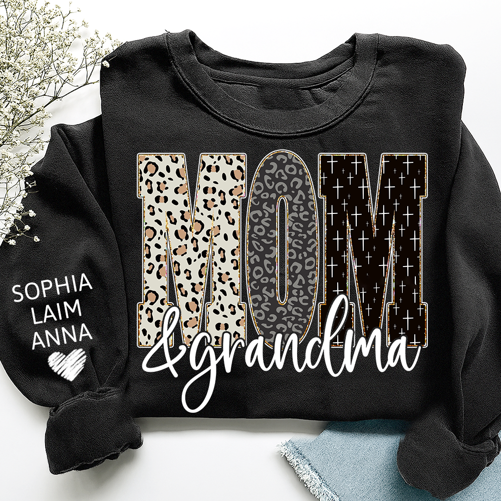 Bible Style Design, Custom Mom & Grandma Sweatshirt, Gift For Grammy And Her Grandchildren