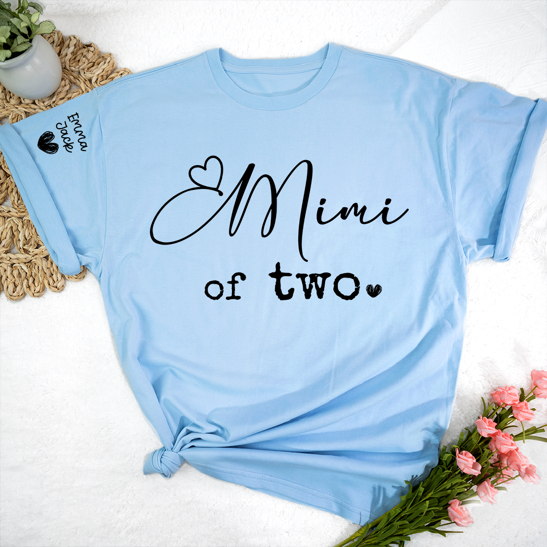Custom Mimi Shirt, Of Two Mimi Tee For Gift Grandma And Kids