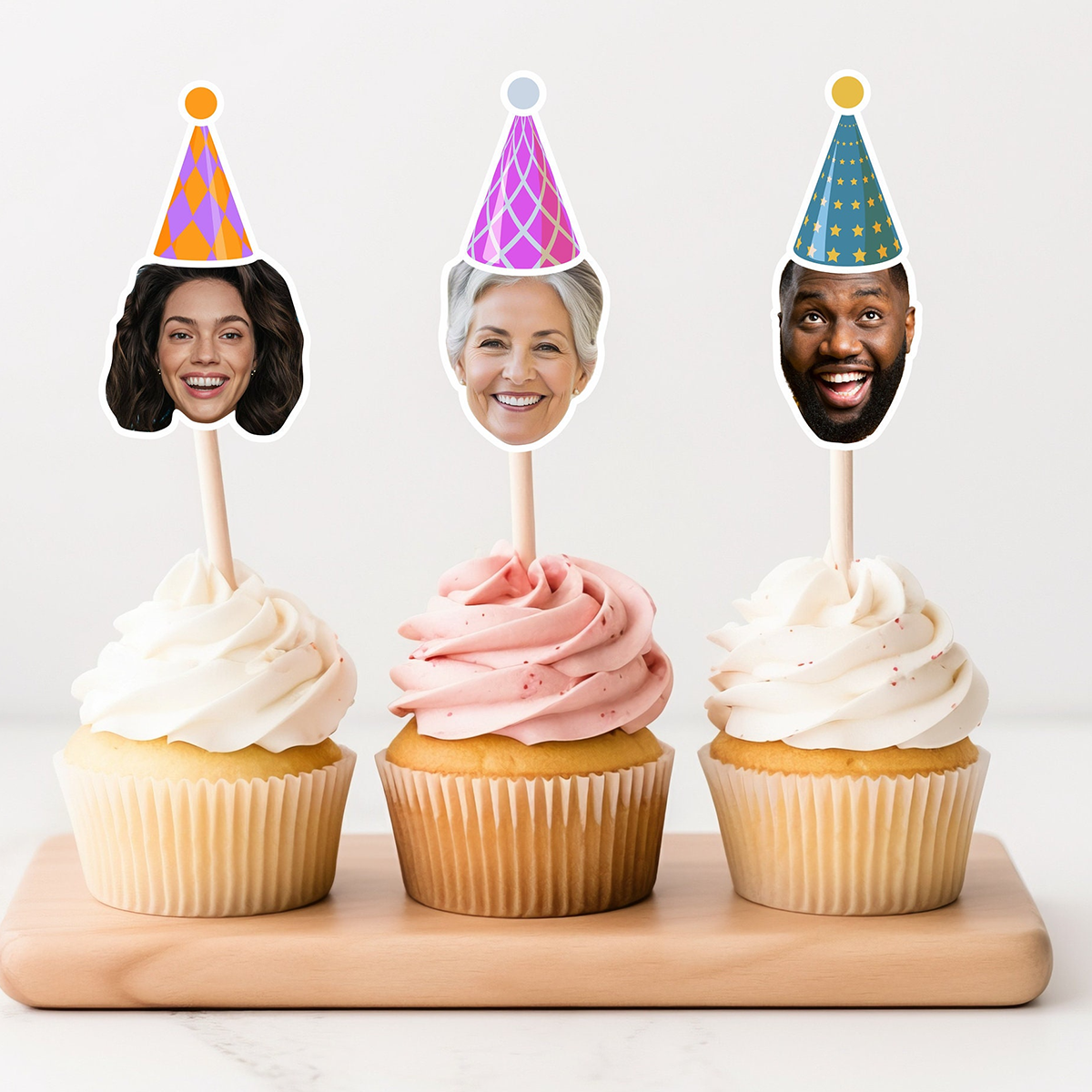 Face Cupcake Topper, Custom Baby Face Cupcake Topper, First Birthday Cupcake Topper, Printable