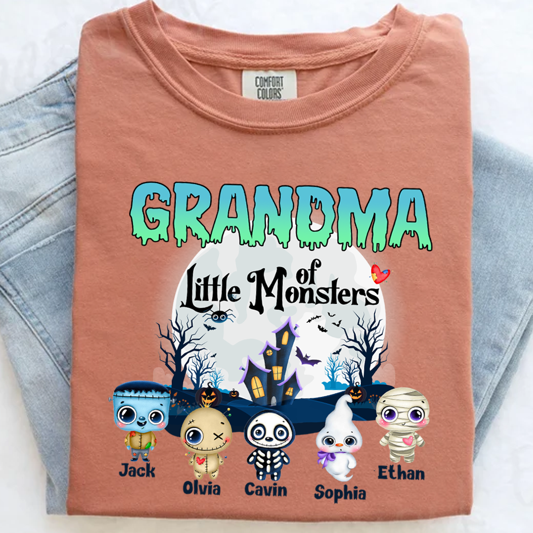 Personalized Custom Grandma Little Of Monsters cute T-Shirt