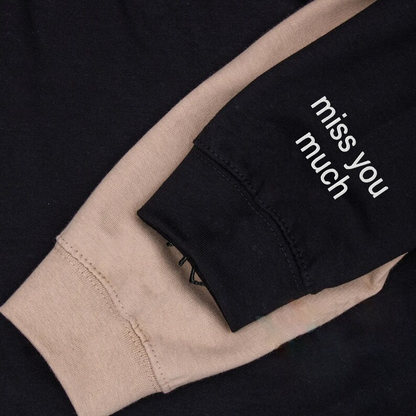 Custom Embroidered Location Coordinates Hoodie, Long Distance Couple Personalized Hoodie Initial on Sleeve, Long Distance Relationship Gifts Hoodie, Sweatshirt