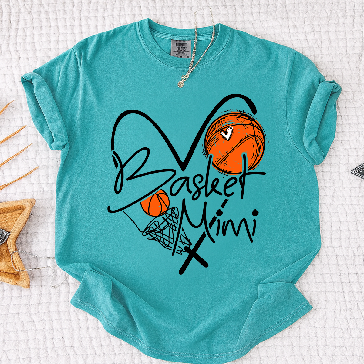 Comfort Basketball Mimi Shirt Personalized with Grandkids Names, For Gift Grandma