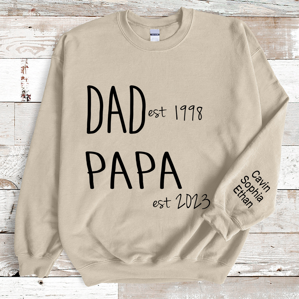 Dad And Grandpa Est And Kids Sweatshirt