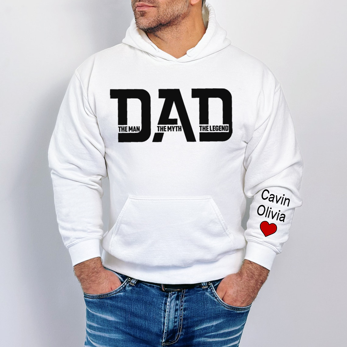 Personalized Dad The Man The Myth The Legend Hoodie