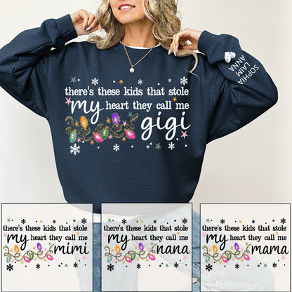 There’s These Kids That Stole My Heart They Call Me Gigi Sweatshirt, Custom Grandma Gift