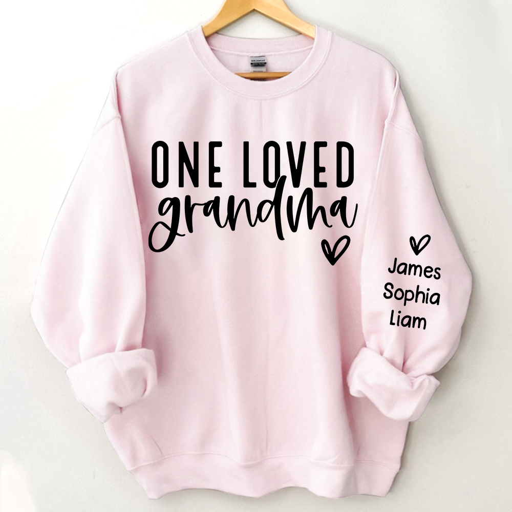 One Loved Grandma Sweatshirt, Grandma And Kids, Grandma Gift TH