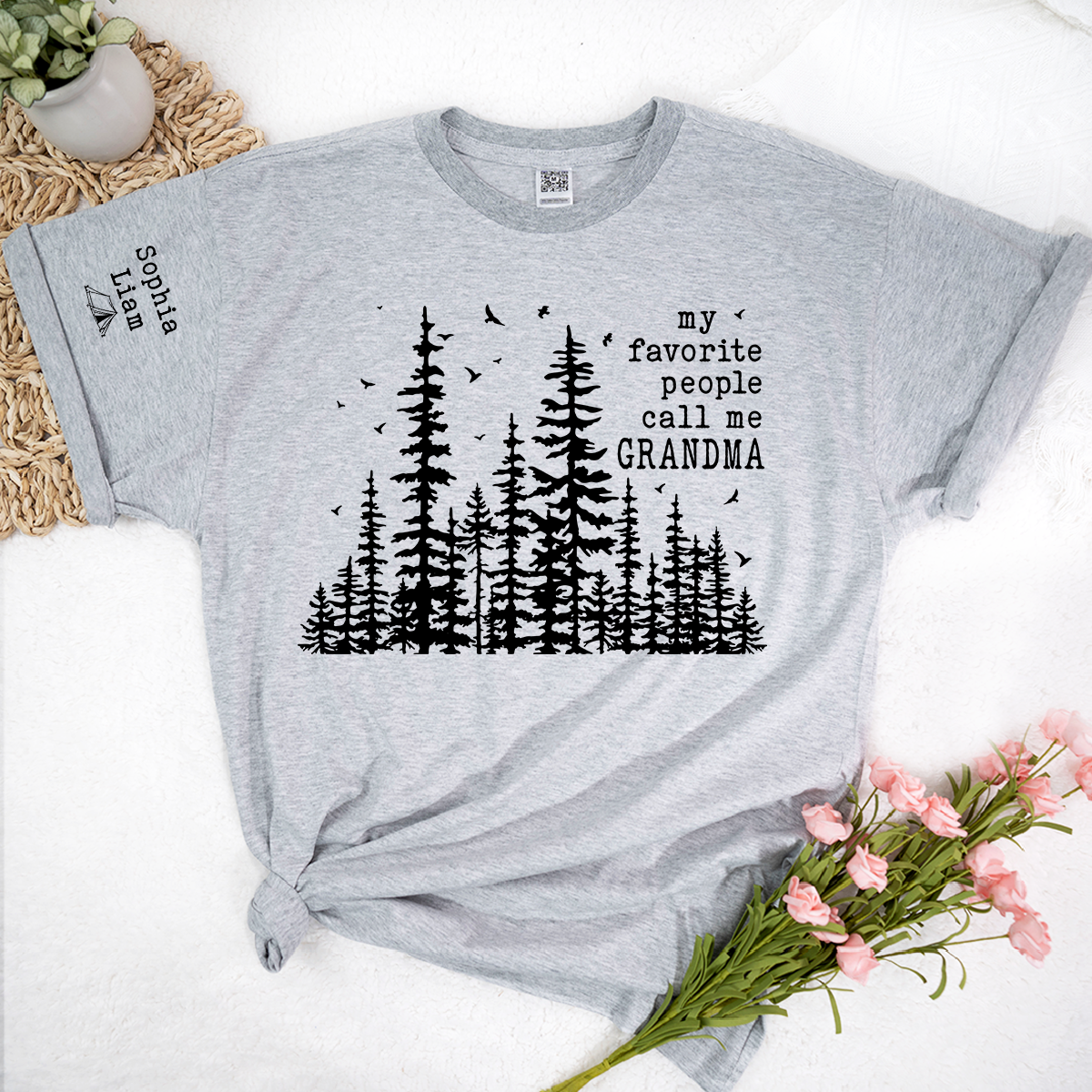 Personalized Grandma Forest Shirt, My Favorite People Call Me Grandma T-Shirt, Nature Trees Wildlife Grandma Gift