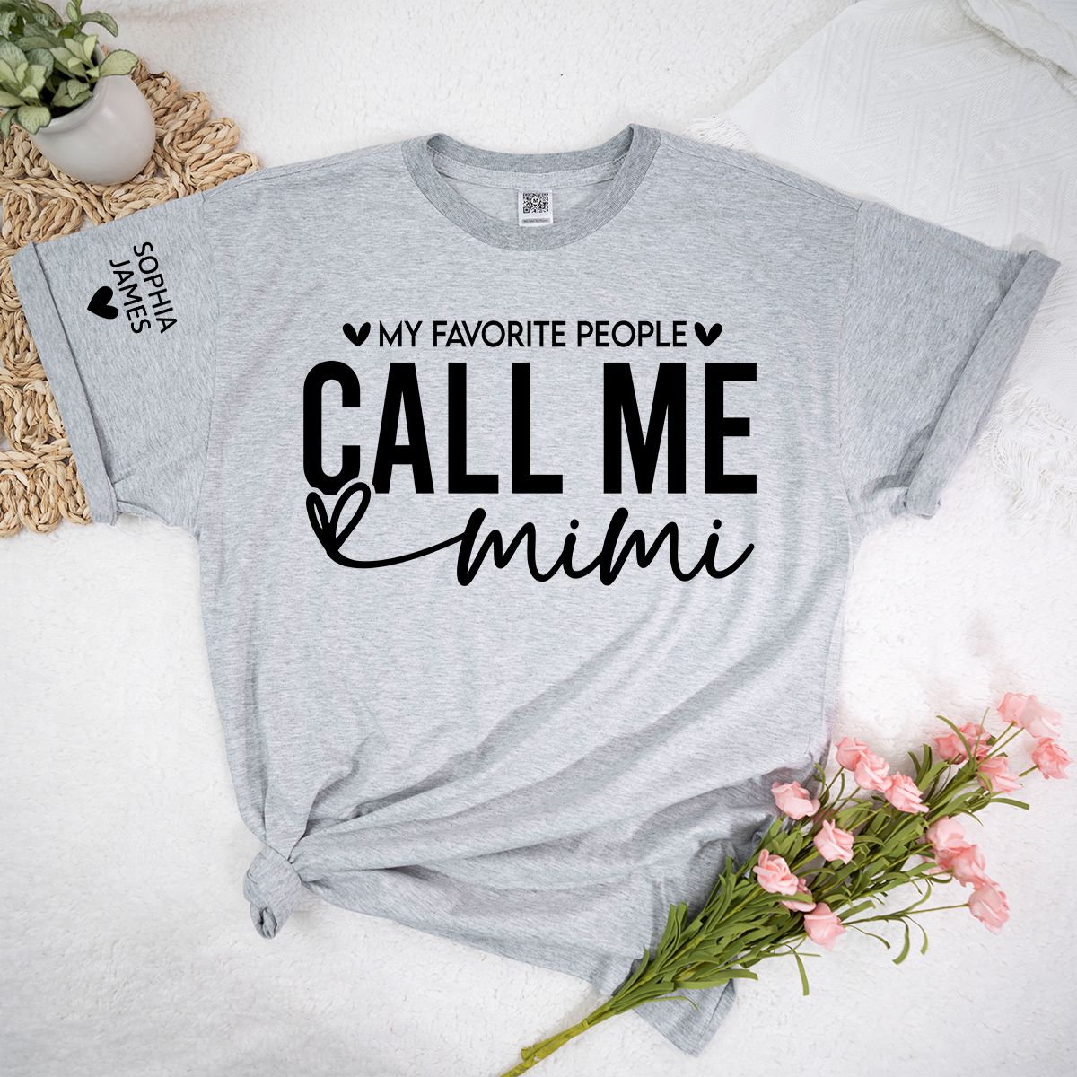 My Favorite People Call Me Mimi Shirt, Personalized Grandma T-Shirt, Custom Mimi Apparel for Women
