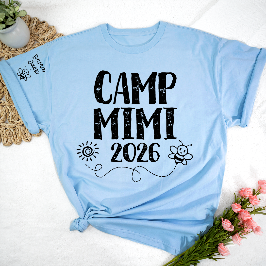 Mimi Camp Graphic Tee Perfect for Grandma’s Summer Camp, For Gift Grandma And Kids
