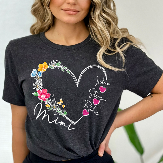 Heart Flowers For Grandma And Kids LTP01