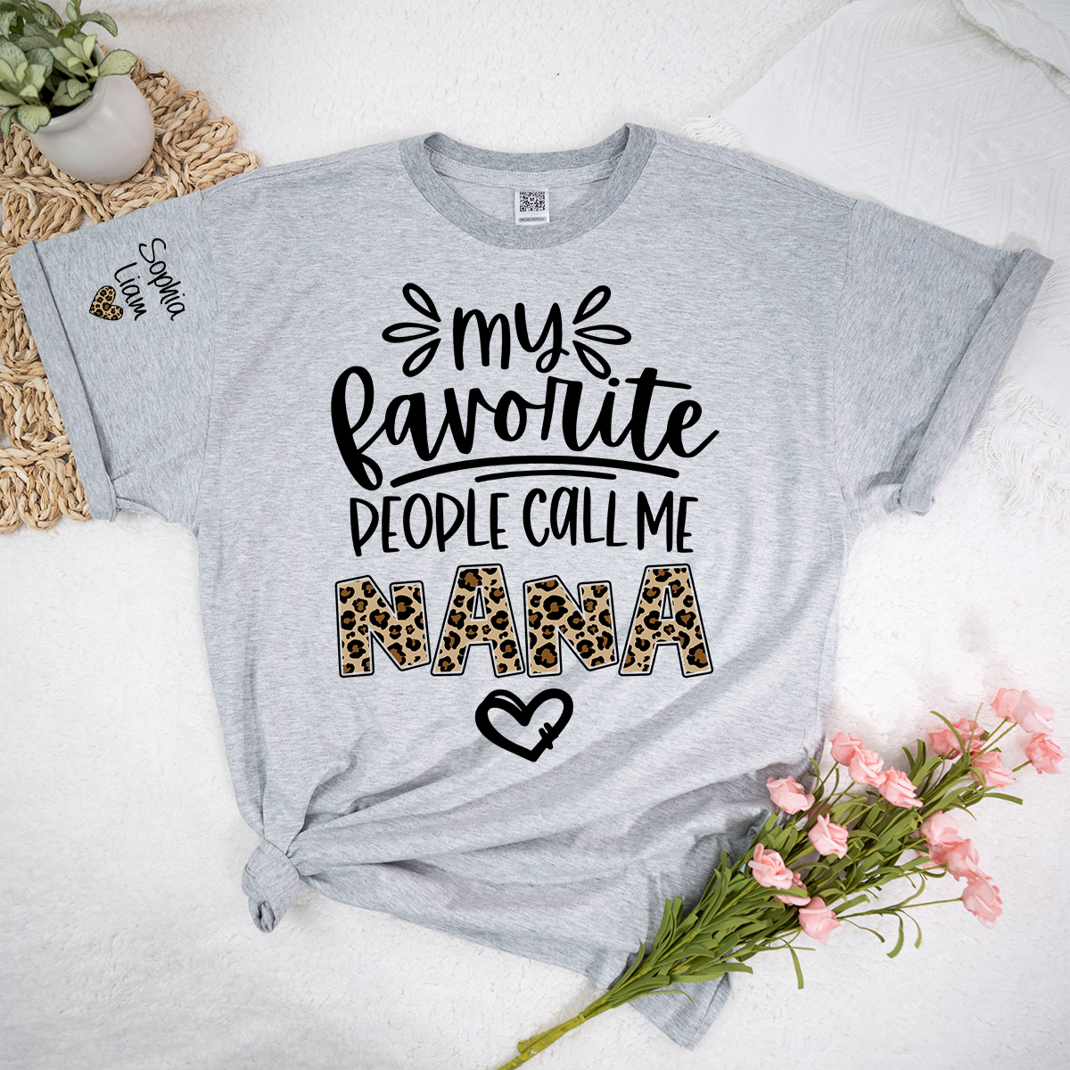 My Favorite People Call Me Nana Shirt, Leopard Nana T Shirt, Cute Grandma Apparel for Women