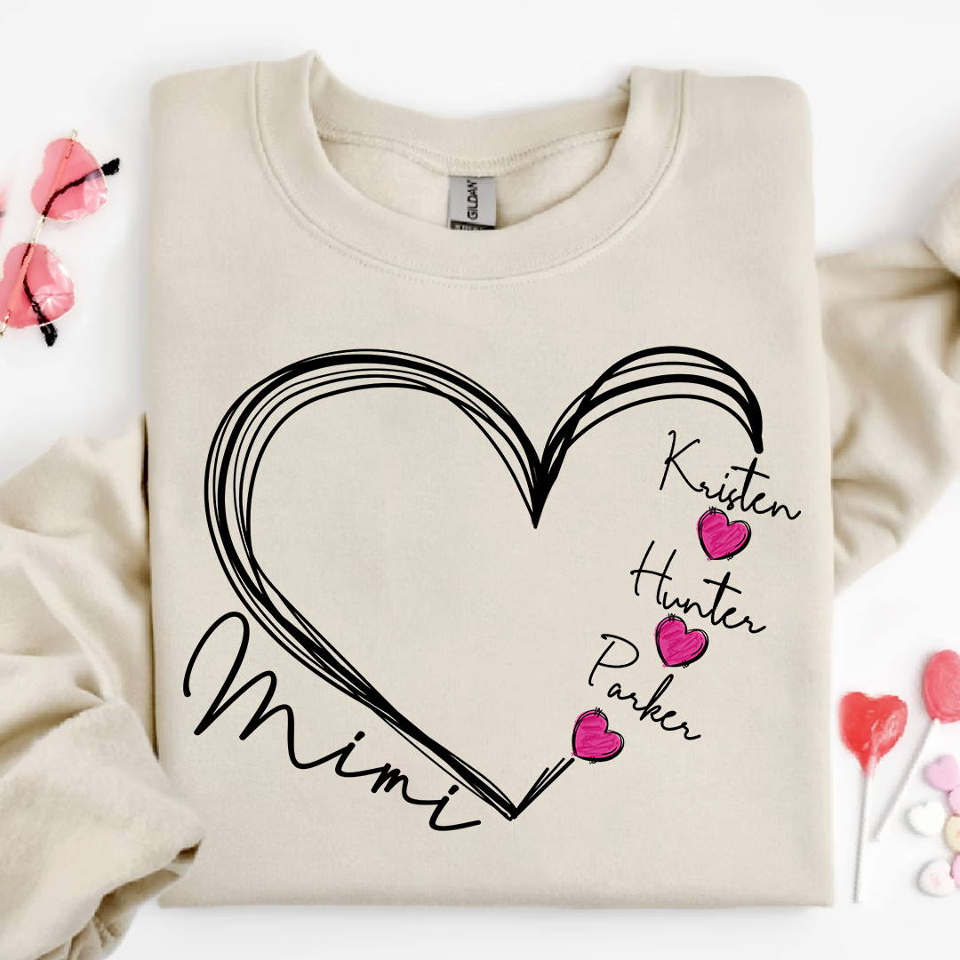 Custom Heart Mimi And Kids Valentine's Day LTP01