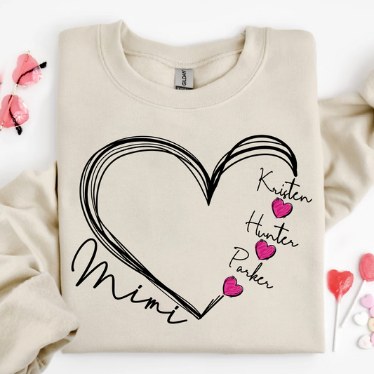 Custom Heart Mimi And Kids Valentine's Day LTP01