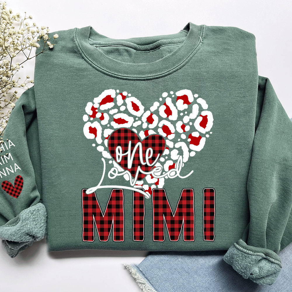 Personalized One Love Mimi Sweatshirt, Custom Grandma And Kids, Gift For Design for Valentine