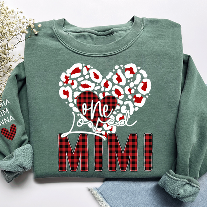 Personalized One Love Mimi Sweatshirt, Custom Grandma And Kids, Gift For Design for Valentine