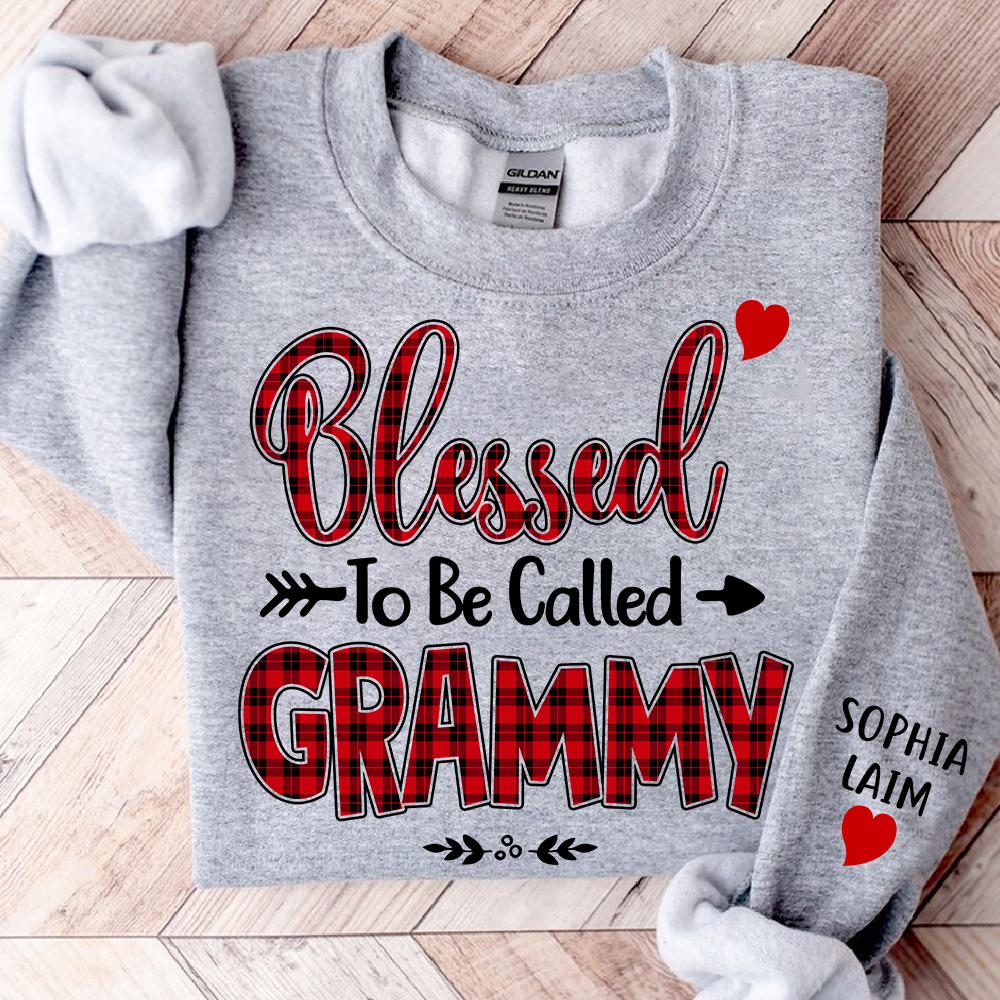 Personalized Grammy Sweatshirt, Blessed to Be Called Grammy Holiday Gift for Grandma