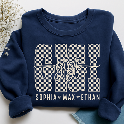 Gigi Style Checkered Bible Set, Customized Gift for Grandma and Grandchild
