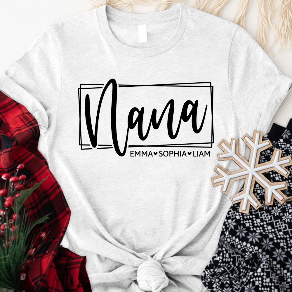 Custom Nana And Grandkids T-Shirt