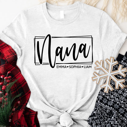 Custom Nana And Grandkids T-Shirt
