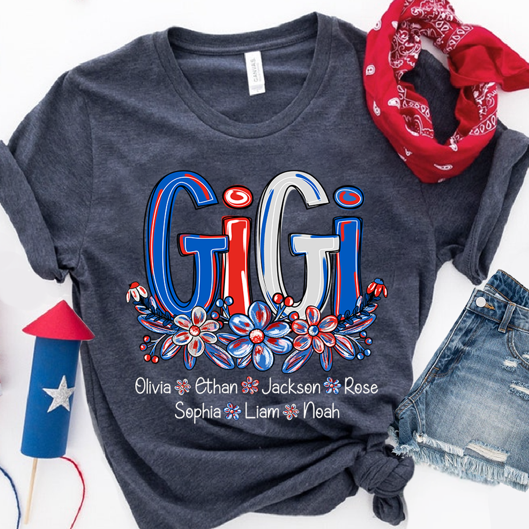 Red White Blue USA 4th July For Grandma And Kids LTP01