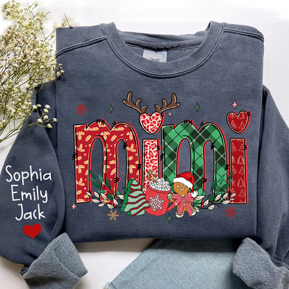 Merry Christmas Grandma Personalized, Custom Nicknames For Mimi And Kids