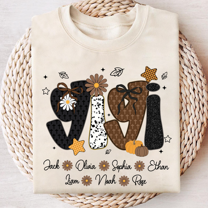 Personalized Grandma Grace, Prayer Sweatshirt, Custom Gigi Nickname with Baby Name