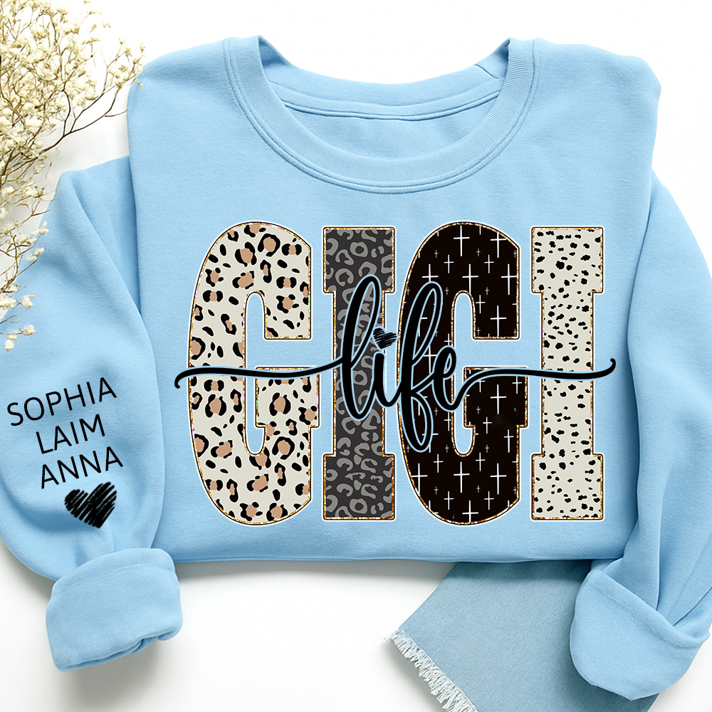 Custom Bible Style Gigi Life Sweatshirt – Personalized Gift for Grandma, Gigi, or Mimi with Grandkids’ Names