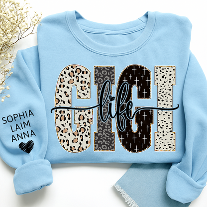 Custom Bible Style Gigi Life Sweatshirt – Personalized Gift for Grandma, Gigi, or Mimi with Grandkids’ Names
