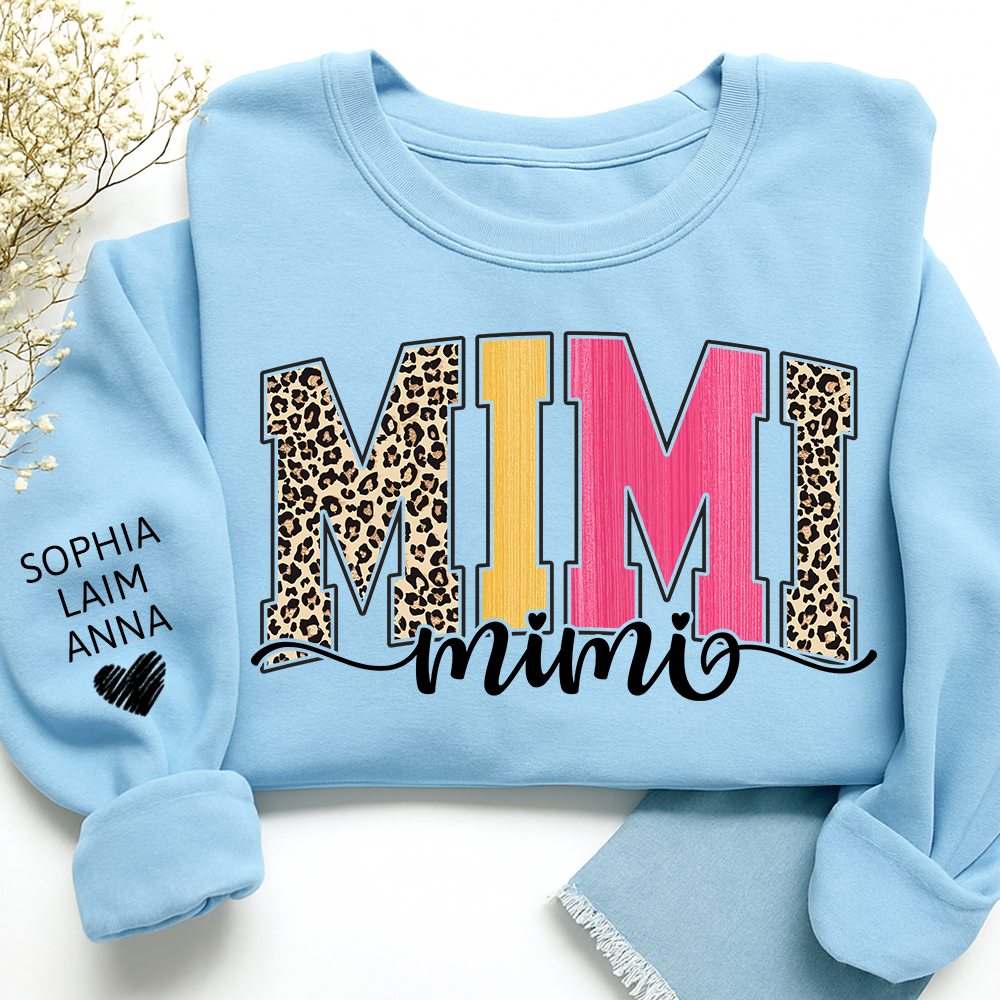 Playful Leopard Style, Custom Mimi Gifts for Grandma and Kids