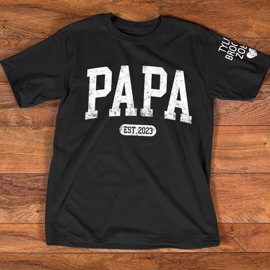 Personalized Papa Est With Grandkids Father's Day
