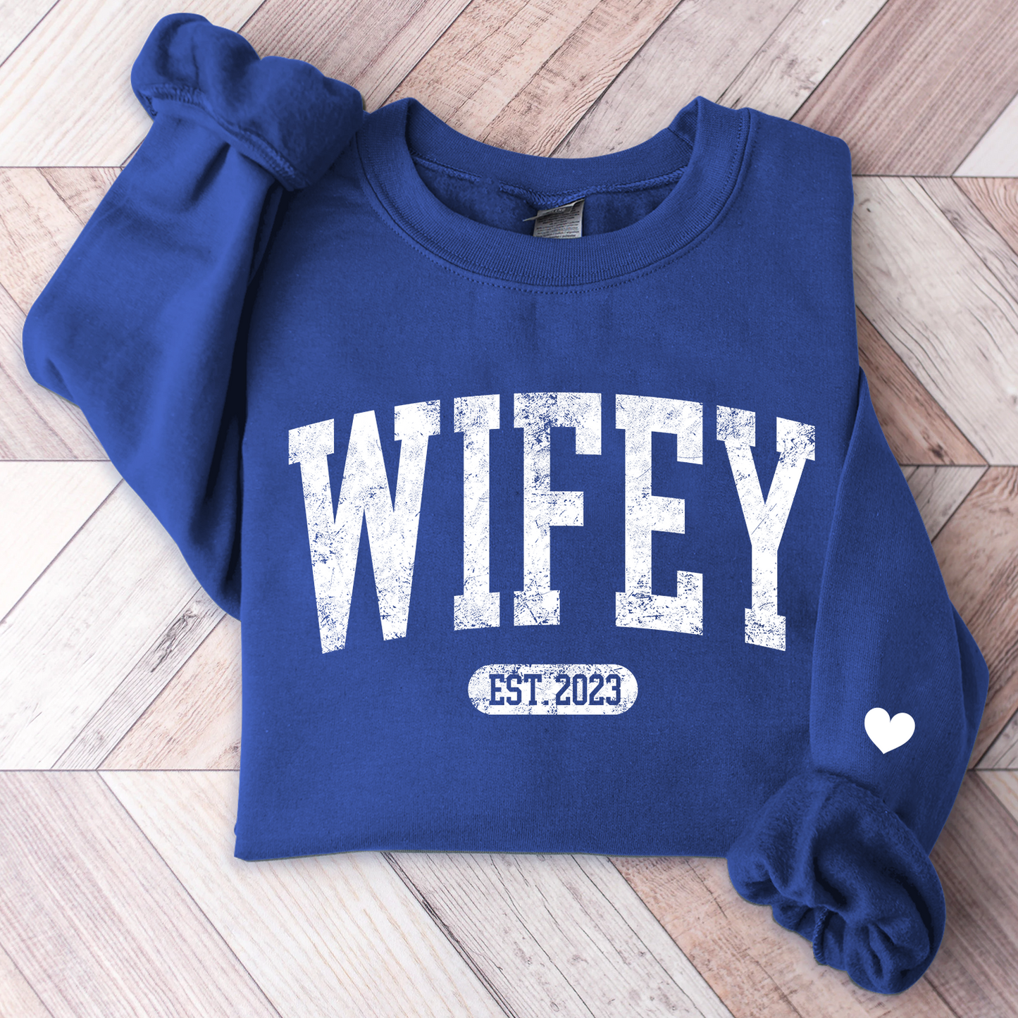 Personalize Wifey Sweatshirt, Engagement Sweatshirt, Bridal Shower Gift, Gift For Bride, New Wife Sweatshirt