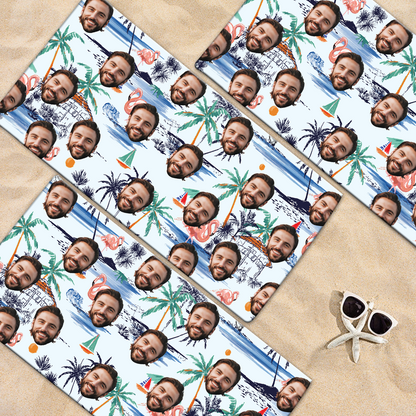 Personalized Summer Beach Towels, Meaningful Gifts, Custom Photo Gifts, Summer Beach Towels