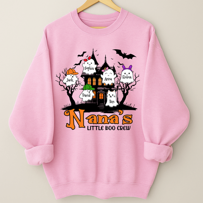 Comfort Colors® Personalized Grandma’s Little Boo Crew Halloween Sweatshirt With Grandkids Names