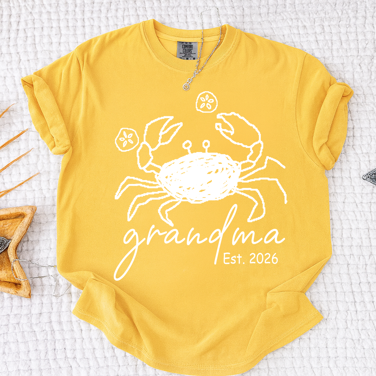 Grandma Summer Vibes Crab Shirt, Coastal Grandma T Shirt, Funny Beach Grandma Graphic Tee, Summer Vacation Gift for Grandma