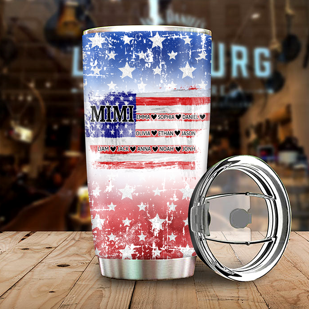 Personalized Water Cup, Custom Nickname Mimi And Kids. Portable Water Cup With Lid