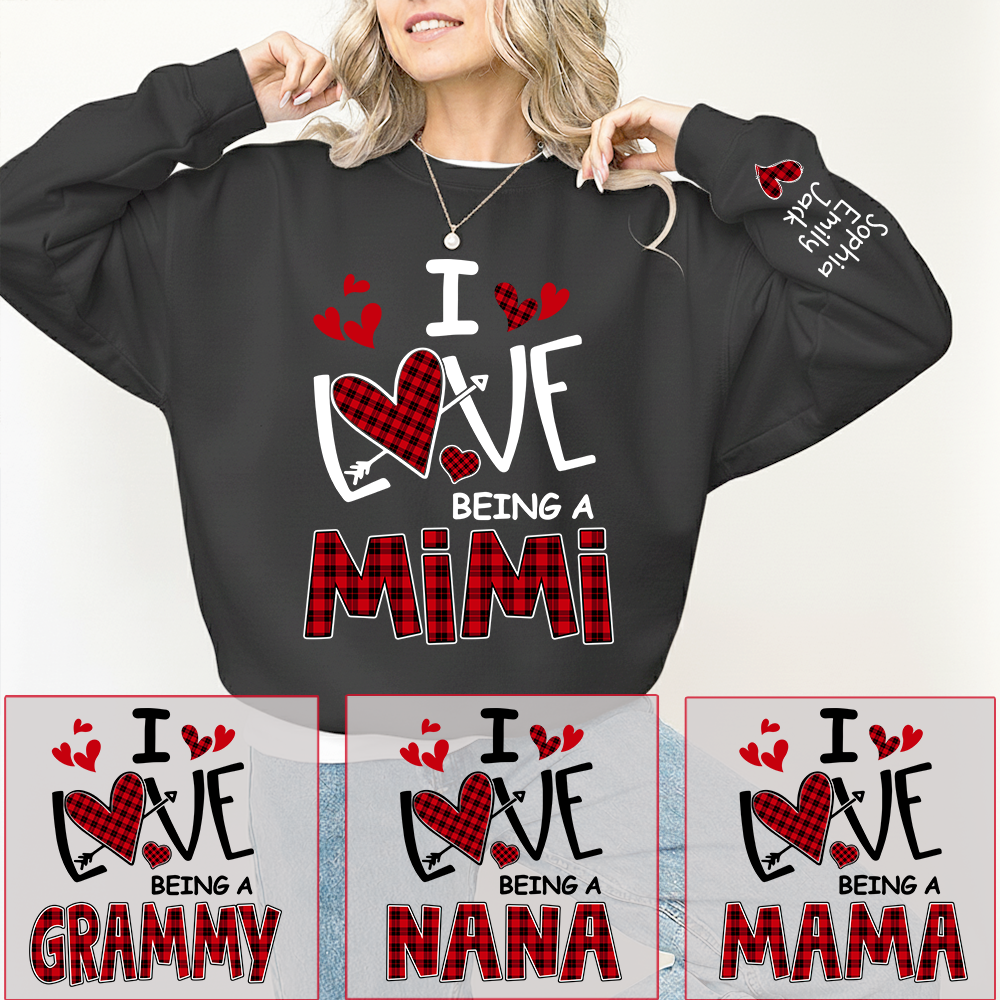 I Love Being A Mimi Sweatshirt, Gifts for Grandma, Custom Grandma and Grandchild Names