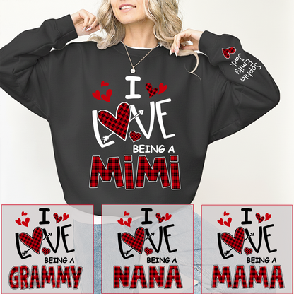 I Love Being A Mimi Sweatshirt, Gifts for Grandma, Custom Grandma and Grandchild Names