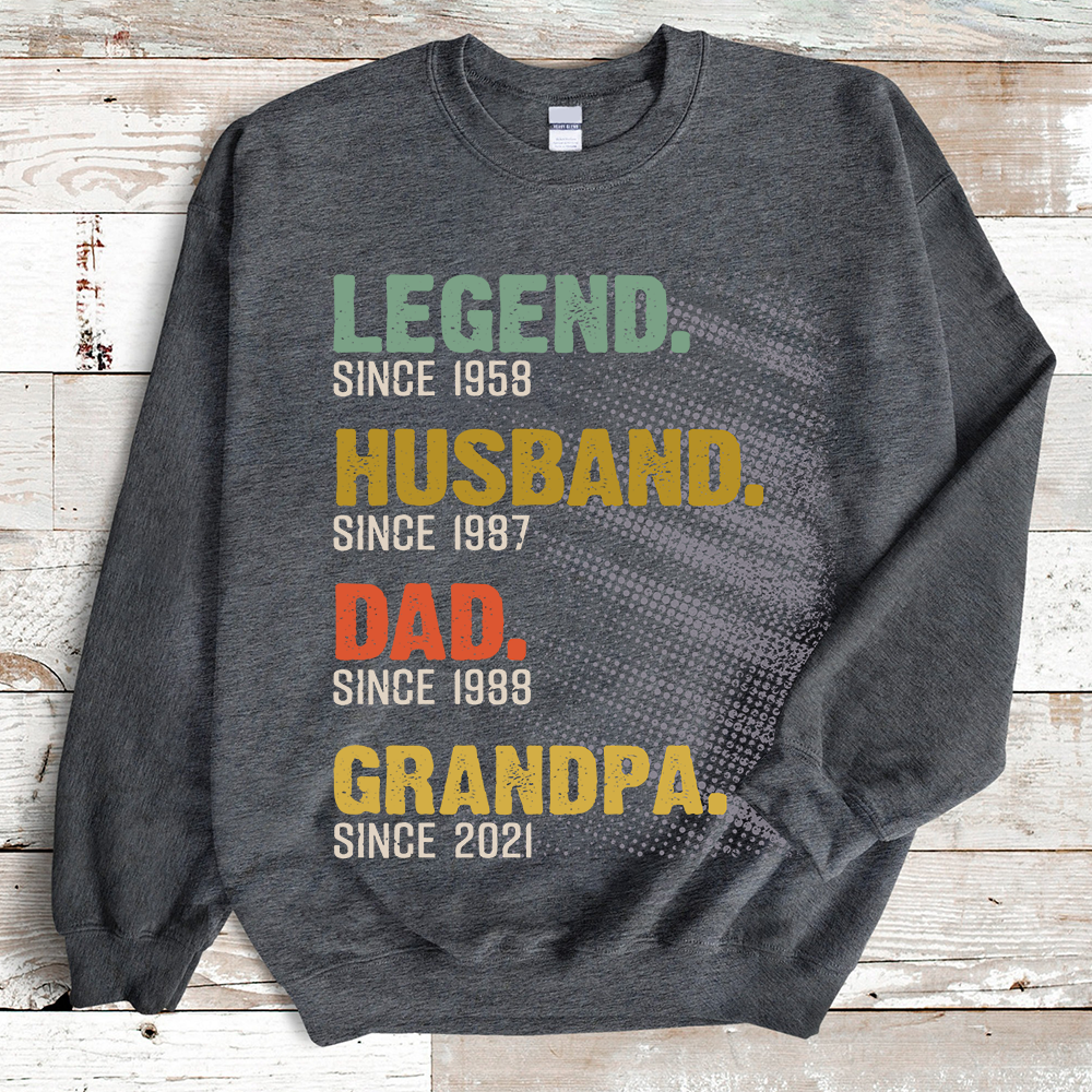 The Legend Grandpa Old Man Personalized Sweatshirt